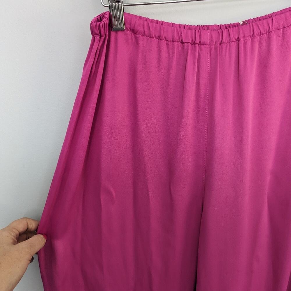 NEW Women's Raquel Allegra Cropped Pheonix Fuchsia Pink Pants Small $345 - Picture 5 of 9